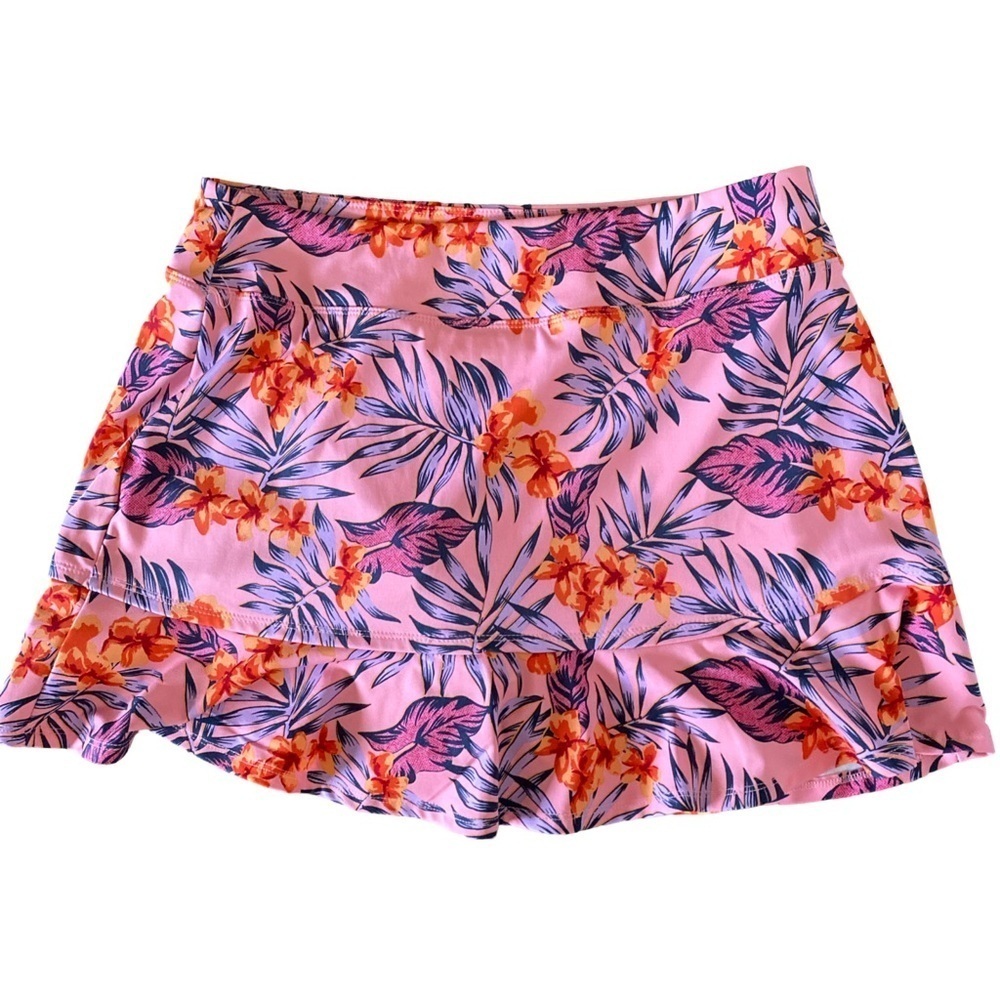 Tommy Bahama Golf Skort - L pink , blue orange , polyester spandex - Picture 4 of 4